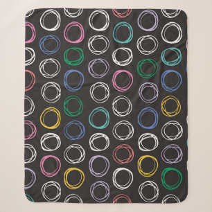 Brushed Lines: Hand Drawn Seamless Design Sherpa Blanket