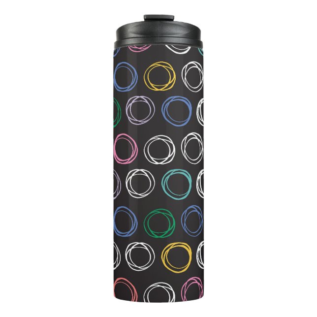 Brushed Lines: Hand Drawn Seamless Design Thermal Tumbler (Front)
