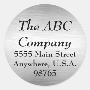 Brushed Metal Address Labels Stickers