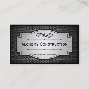 Brushed Metal and metal grate business cards