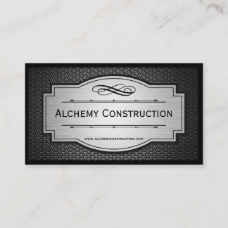 Brushed Metal and metal grate business cards