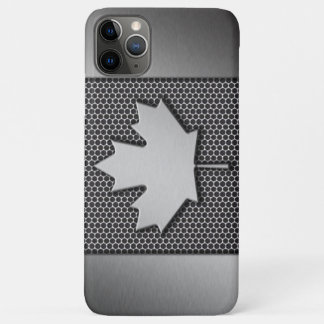 Brushed Metal Canadian Flag iPhone 11 Pro Max Case