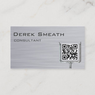 Brushed Metal card QR code