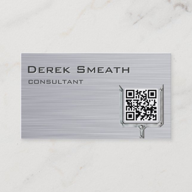 Brushed Metal card QR code (Front)