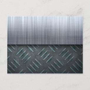 Brushed Metal Diamond Plate Template Postcard