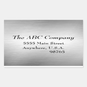 Brushed Metal Look Address Labels Stickers