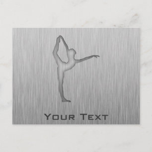 Brushed Metal-look Ballet Postcard