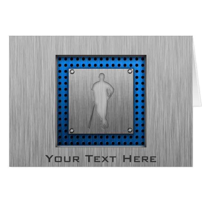 Brushed metal-look Baseball (Front Horizontal)