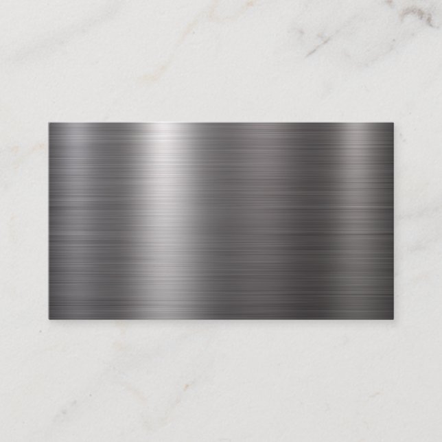 Brushed Metal Look Business Card (Front)