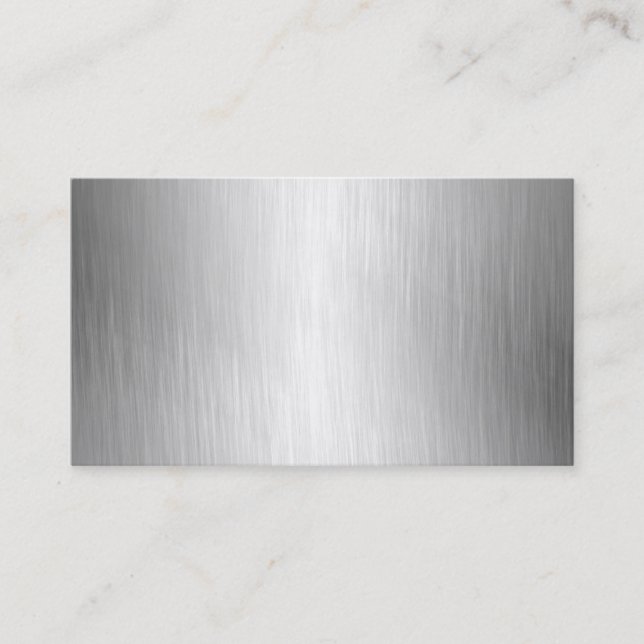 Brushed Metal Look Business Cards (Front)