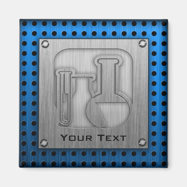 Brushed Metal-look Chemistry Magnet (Front)