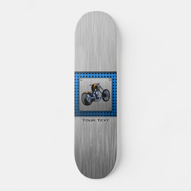 Brushed Metal-look Chopper Skateboard (Front)