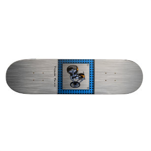 Brushed Metal-look Chopper Skateboard