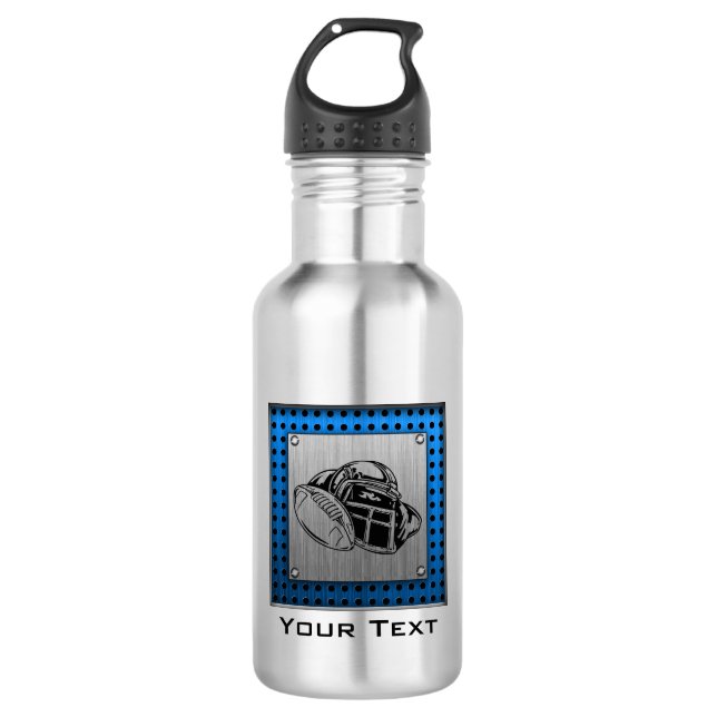 Brushed metal look Football Player 532 Ml Water Bottle (Front)