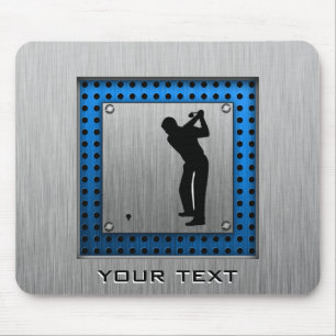 Brushed metal look Golf Mouse Mat