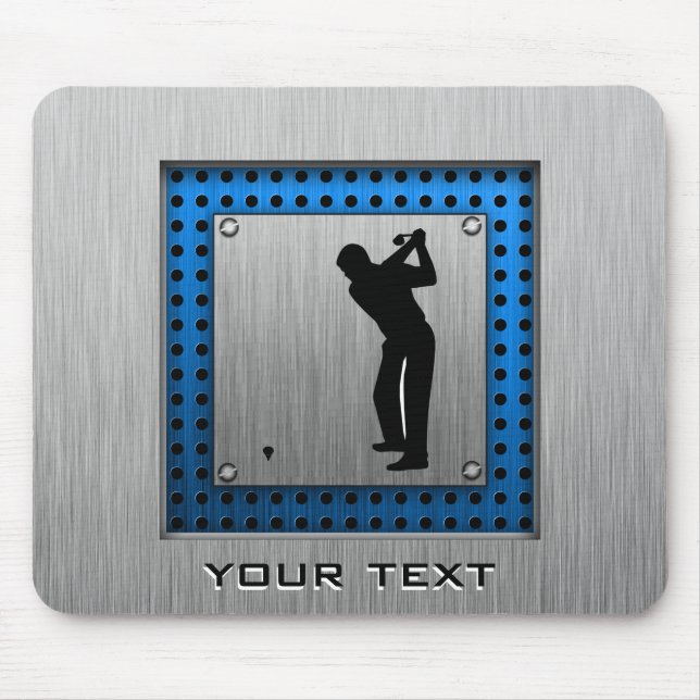 Brushed metal look Golf Mouse Mat (Front)