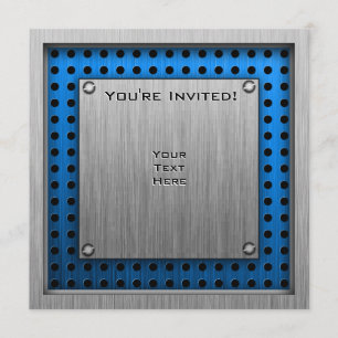 Brushed metal-look Guitarist Invitation