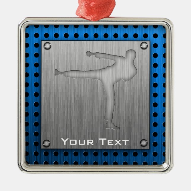 Brushed Metal-look Martial Arts Metal Tree Decoration (Front)