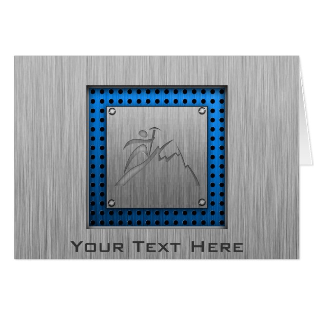 Brushed Metal-look Mountain Climbing (Front Horizontal)