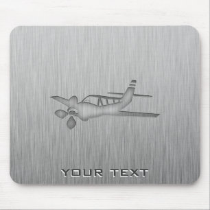 Brushed Metal-look Plane Mouse Mat