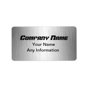 Brushed Metal Look Return Address Labels