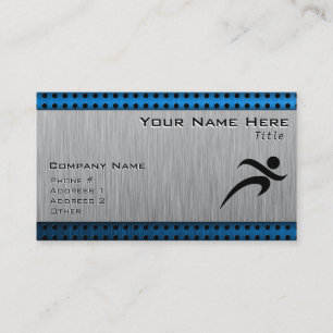Brushed Metal look Running Business Card
