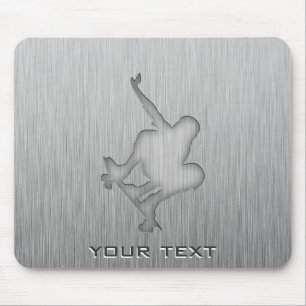Brushed Metal-look Skateboarding Mouse Mat