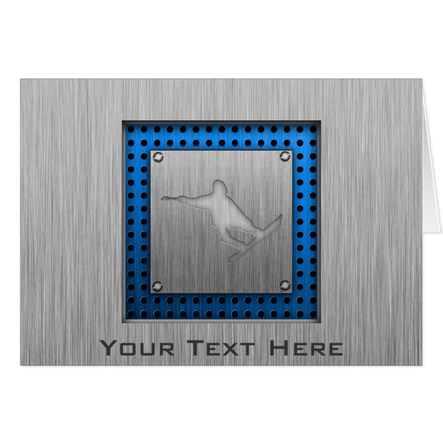 Brushed Metal-look Snowboarding (Front Horizontal)