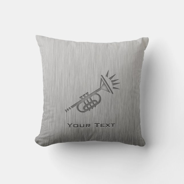 Brushed metal-look Trumpet Cushion (Front)