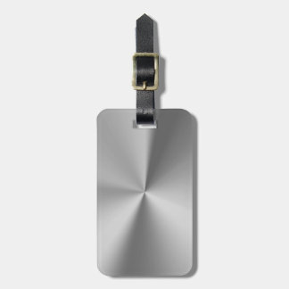 Brushed metal luggage tag