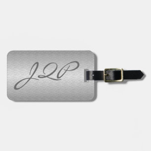 Brushed Metal Luggage Tag