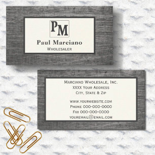 Brushed Metal Masculine Business Card