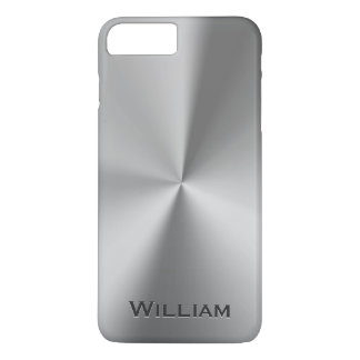 Brushed metal personalised name iPhone 8 plus/7 plus case