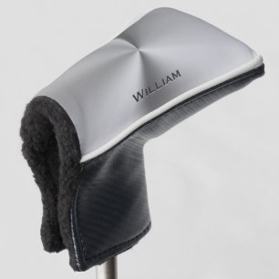 Brushed metal personalised name golf head cover