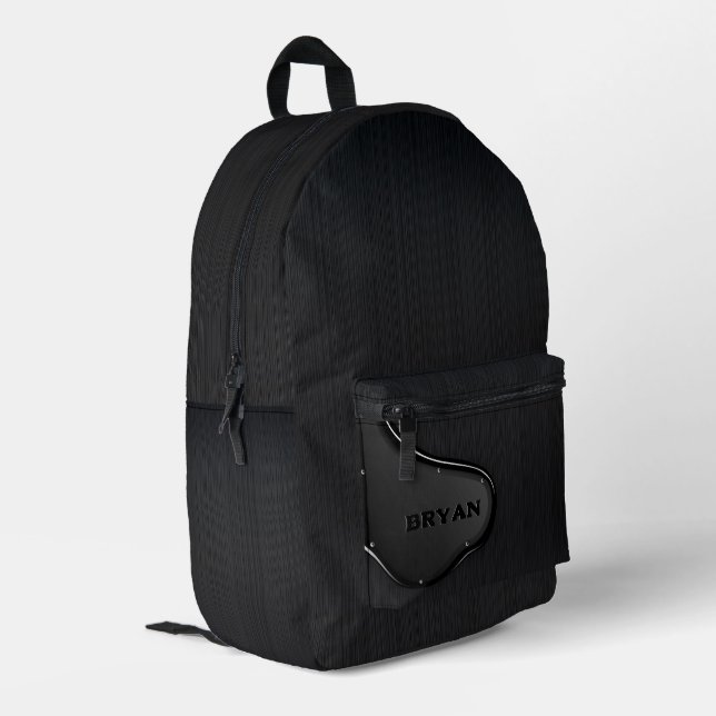 Brushed Metal  Printed Backpack (Back Corner Left)