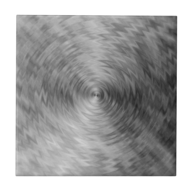 Brushed Metal Silvery Steel Metallic Abstract Tile (Front)