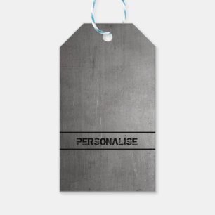 Brushed Metal Texture Gift Tags