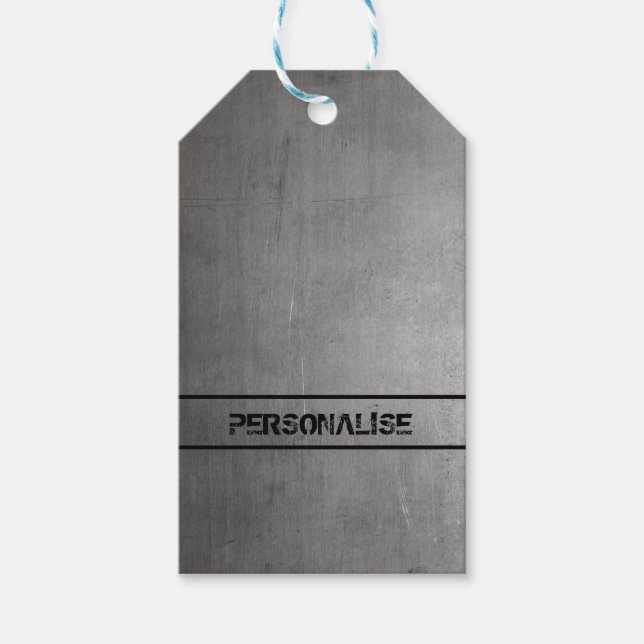 Brushed Metal Texture Gift Tags (Front)