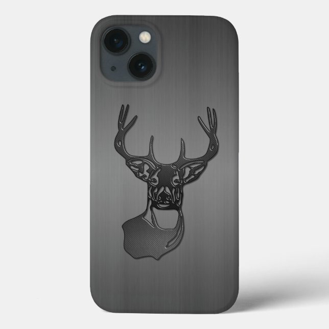 Brushed Metal - White Tail Buck Deer Case-Mate iPh iPhone Case (Back)