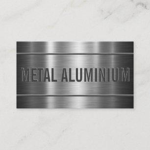 Brushed Metallic Aluminium Industrial Business Card