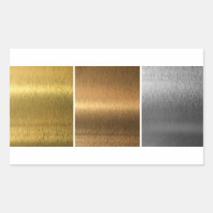 Brushed Metals Rectangular Sticker