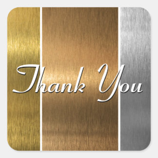 Brushed Metals Square Sticker