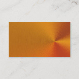 Brushed Orange Metal Business Cards