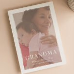 Brushed Overlay Grandma Mother's Day Card<br><div class="desc">A modern photo card with a white paint brush style border and traditional elegant typography.</div>