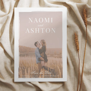 Brushed Overlay Wedding Save The Date