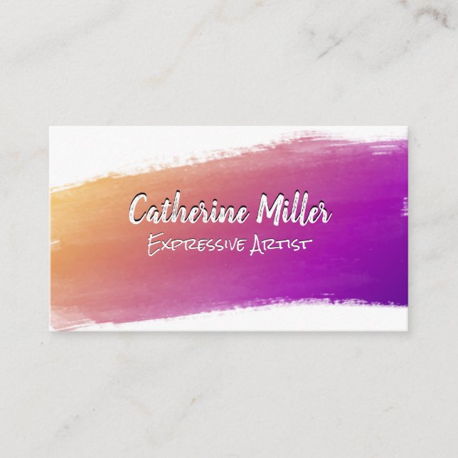 Brushed Paint | Expressive Artistic Loyalty Card (Front)