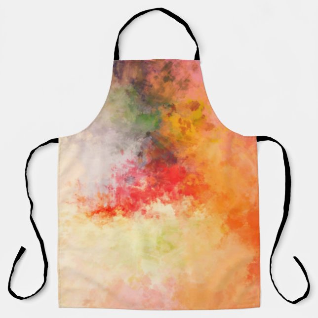 Brushed Painted Abstract Background. Brush stroked Apron (Front)