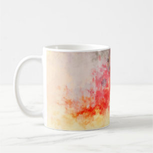 Brushed Painted Abstract Background. Brush stroked Coffee Mug
