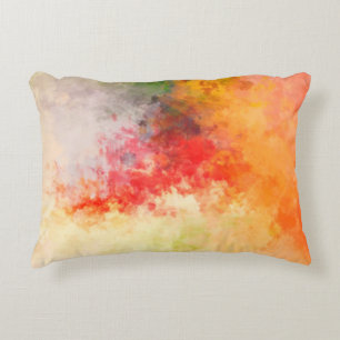 Brushed Painted Abstract Background. Brush stroked Decorative Cushion