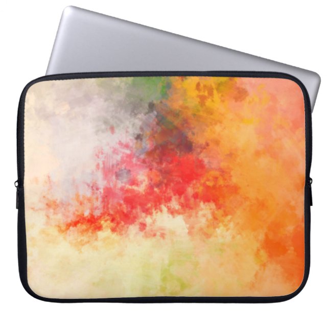Brushed Painted Abstract Background. Brush stroked Laptop Sleeve (Front)